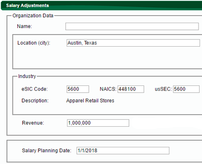 salary data