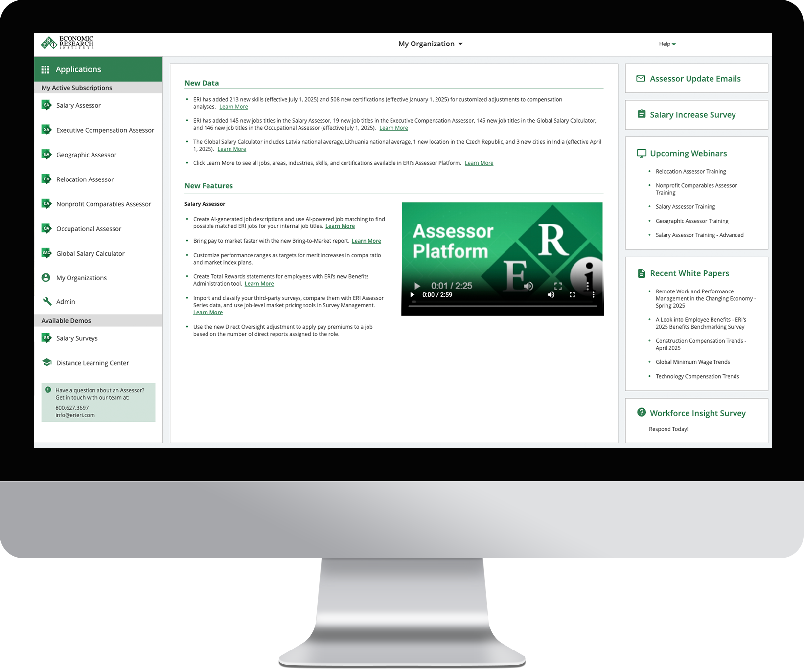 ERI's Assessor Platform
